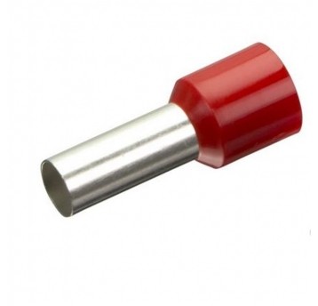 Końcówka tulejkowa izolowana HI 10/18 czerwony DIN