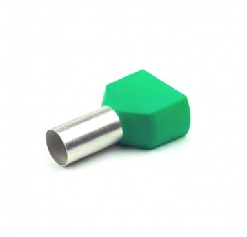 Końcówka tulejkowa izolowana HI 2x16/14 ERHL ziel
