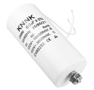 Kondensator rozruchowy 60uF 450V przewody i śruba
