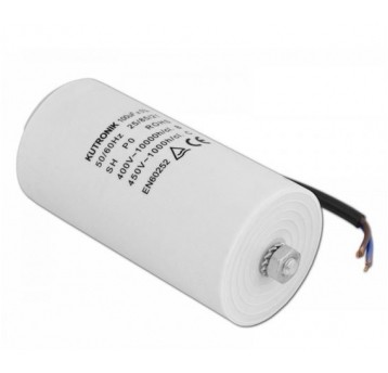 Kondensator silnikowy 100uF/450VAC z przewodem