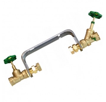 Konsola wodomierzowa nierdzewna 3/4 z zaworami