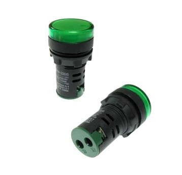 Kontrolka LED 220V zielona 22mm AD16