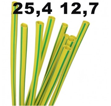 Koszulka termokurczliwa RTS 25,4/12,7 żółto-zielon