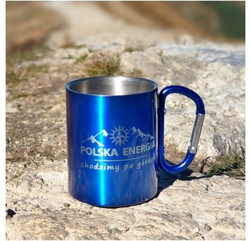 Kubek z karabińczykiem CAMP 250ml grawerowany