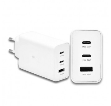 Ładowarka sieciowa DENMEN 2xUSB-C 1xUSB 65W