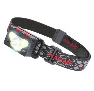 Latarka czołowa LTC LED 4W +COB z akum. 1200mA