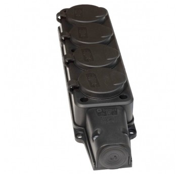 Listwa elektryczna gumowa 4x230V IP54 4 gniazda