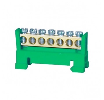 Listwa ochronna 7-modułowa 7x16mm2 niska zielona