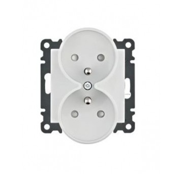 Lumina Gniazdo z/u podwójne 16A/250VAC białe