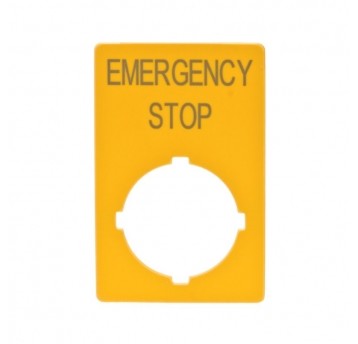 M22-XZK-GB99 Tabliczka opisowa żółta STOP