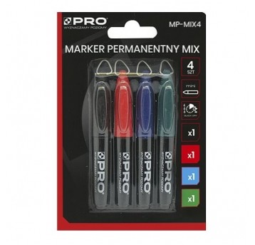 Marker permanentny mix blister MP-MIX4