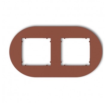 MINI Ramka podwójna okrągła terakota Karlik