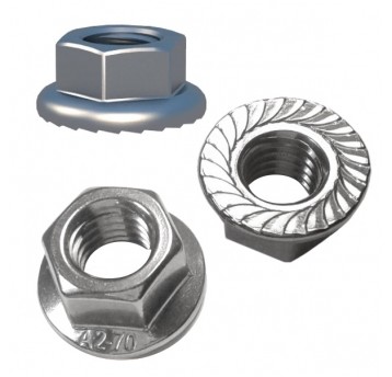 Nakrętka M10 kołnierzowa samokontrująca A2