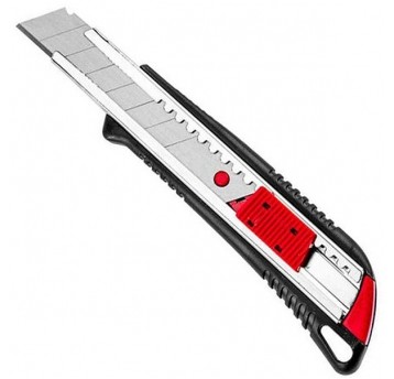 Nóż 18mm z metalową prowadnicą Top Tools