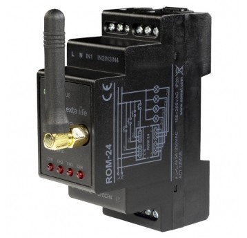 Odbiornik radiowy ROM-24 4 kanały ExtaLife DIN