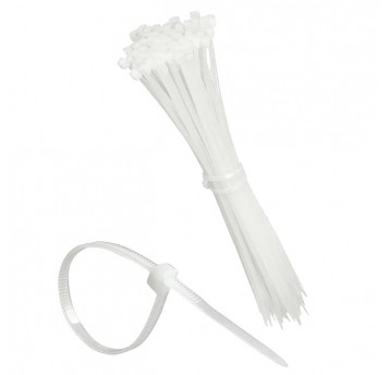 Opaska kablowa TKOT 200x3.0mm biała z tabliczką