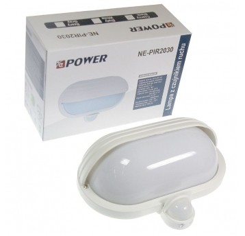 Oprawa z czujnikiem PIR Biała NE -PIR2030 MAX 60W