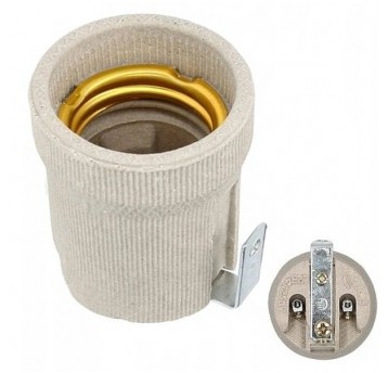 Oprawka porcelanowa E27 typ 426, 4A, 250V z uchwyt