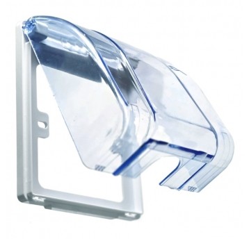 Osłona ścienna z klapką na gniazdko elektryczne