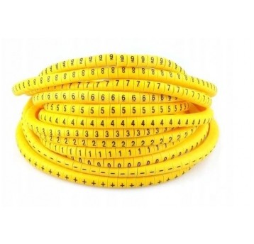 Oznacznik przewodów OZ-0 /1-10 żółty/100szt/