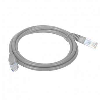 Patch-cord kat.6 U/UTP 1m szary