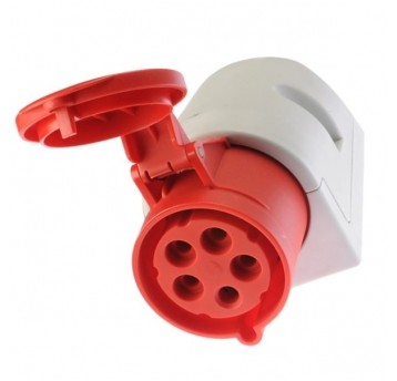 PCE Gniazdo siłowe stałe 32A 5P 400V IP44 czerwone