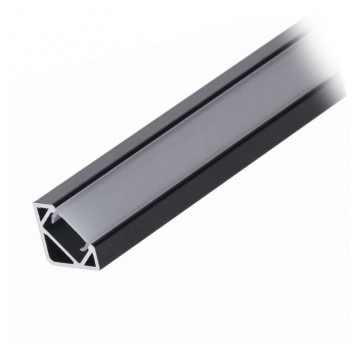 Profil LED CORNER 2m czarny kątowy bez klosza