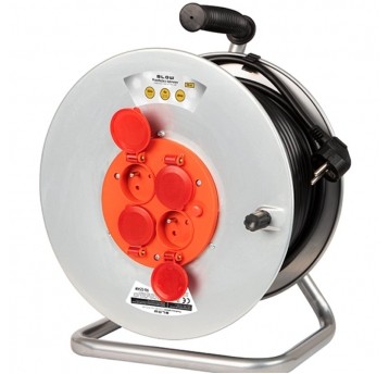 Przedłużacz bębnowy 3x2,5mm 50m 4-Gn. 10A/2500W