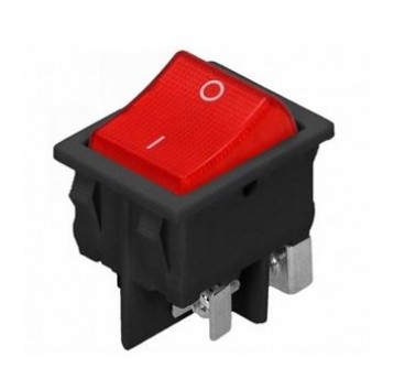 Przełącznik kołyskowy podświetlany ON/OFF czerwony