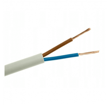 Przewód OMYp 2x0,75mm2 300/500V biały płaski