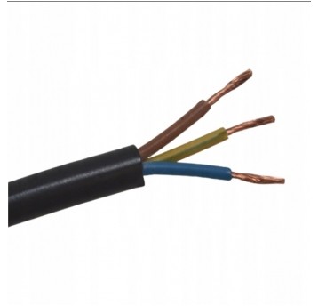 Przewód OWY H05VV-F 3x2,5 czarny linka