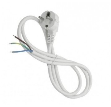 Przewód przyłączeniowy (OWY) 3G1,5 kątowa 3m biały