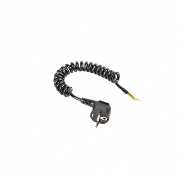 Przewód spiralny wt. kątowa 3x1,5 5m czarny