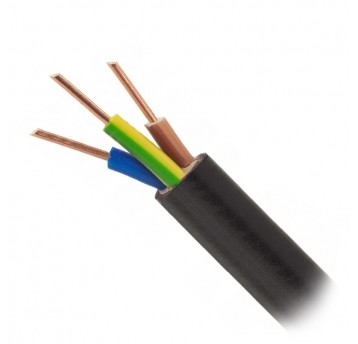 Przewód YKY 3x6mm ŻO RE Czarny / Cu / Drut 0.6/1KV