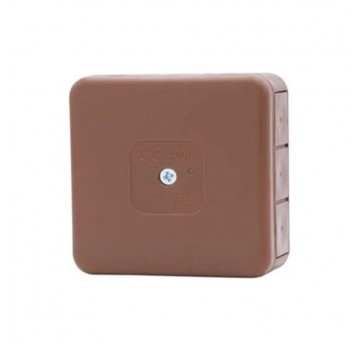 Puszka herm. H55-S 85x85x37 IP55 12-wył brązowa