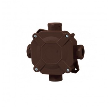 Puszka hermetyczna F11 z zaciskiem - brązowa IP67