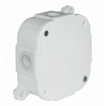 Puszka n/t IP44 4 wkręty z zaciskami biała
