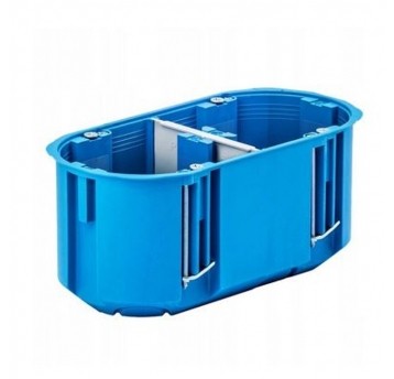 Puszka podtynkowa P2x60D regips głęboka niebieska