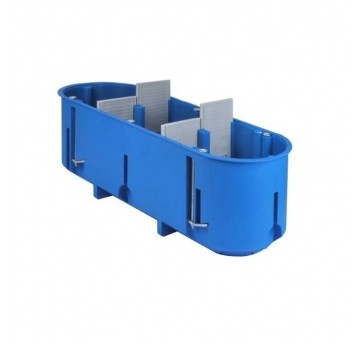 Puszka podtynkowa P3x60D regips głęboka niebieska