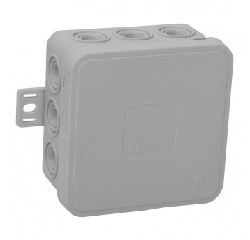 Puszka V5 75x75x41mm n/t IP54 12-wlot.klik popiel