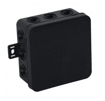 Puszka V6 85x85x41mm n/t IP54 12-wlot.klik czarna