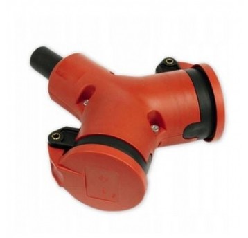 Rozgałęźnik elektrycz. podwójny herm.16A 230V IP44