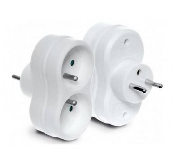 Rozgałęźnik elektryczny 2x2P+Z 16A 250V