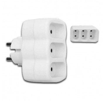 Rozgałęźnik elektryczny 3 gniazda b/uziemienia