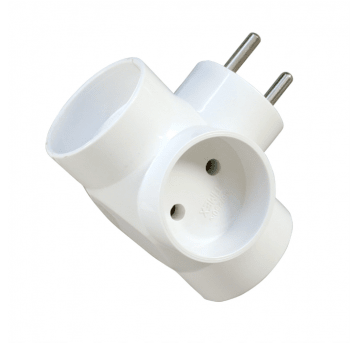 Rozgałęźnik elektryczny 3x2P biały R-30