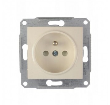 SEDNA Gniazdo pojedyncze 16A IP20 kremowe
