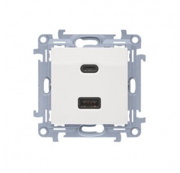 Simon 10 Ładowarka USB C+A (moduł), 30 W biały