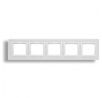 Simon 54 Nature Ramka 5-krotna szkło BIAŁA PERŁA