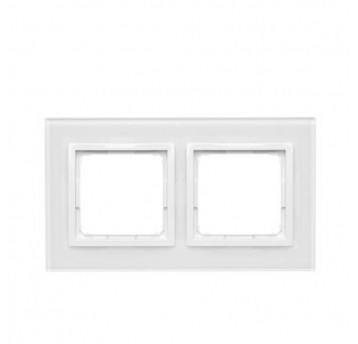 Simon 54 Nature Ramka podwójna szkło BIAŁA PERŁA