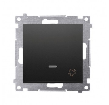 Simon 54 przycisk dzwonek z podśw. LED czarny mat